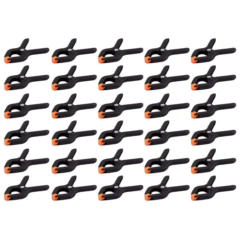 WideskallÂ® 2.7" inch Mini Nylon Plastic Spring Clamps - Pack of 30